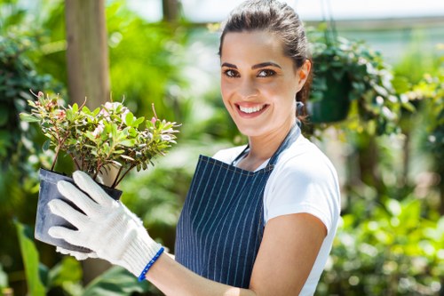 Satisfied customers with beautifully maintained lawns