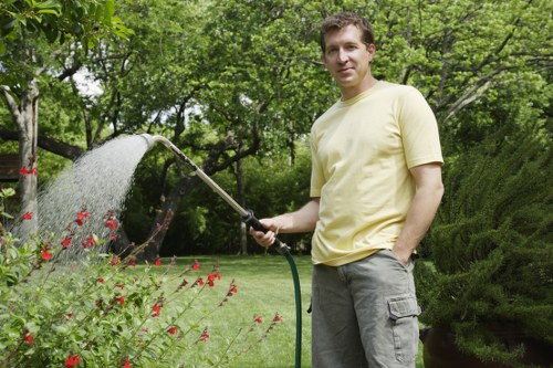 Overgrown garden ready for clearance in Finsbury Park