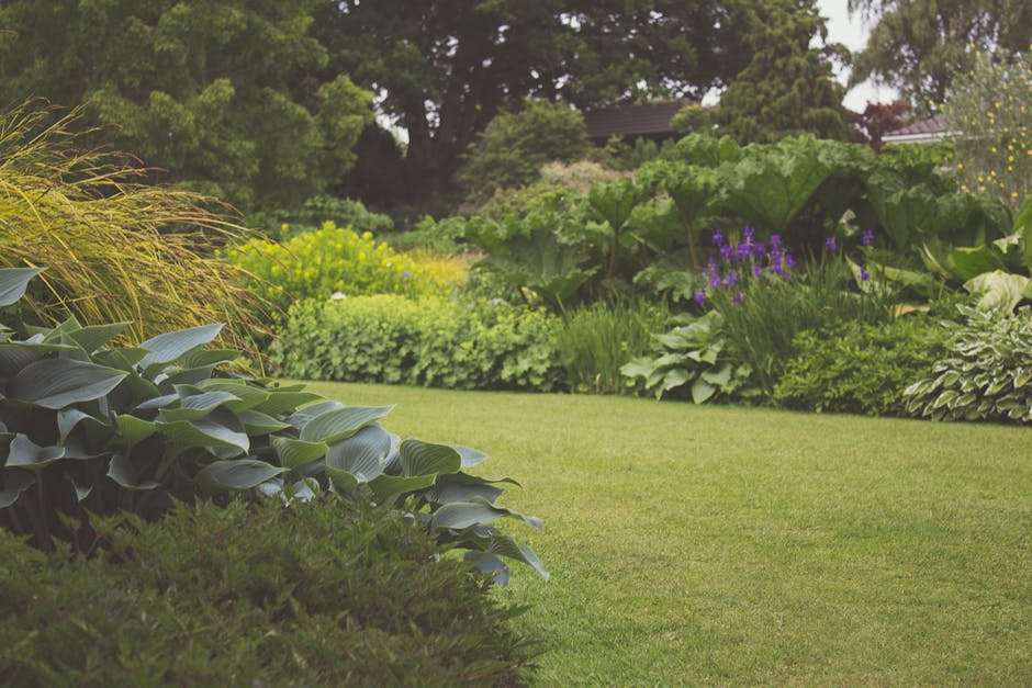 A winding gravel pathway leading through a well-maintained garden in Finsbury Park, featuring lush green grass and a variety of trimmed bushes and hedges along its sides. The scene includes several la